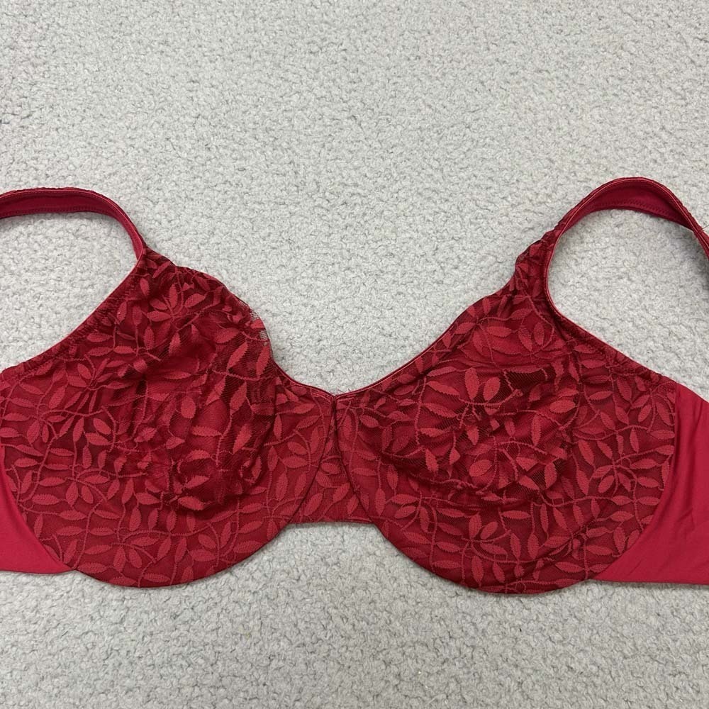 Olga Bra 42DD Minimizer Bra 35519 Sheer Leaves Minimizer Bra